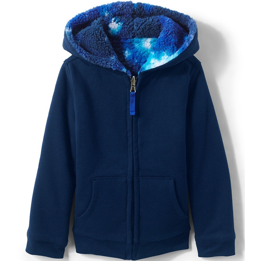 Lands End Reversible Sherpa Fleece Hoodie